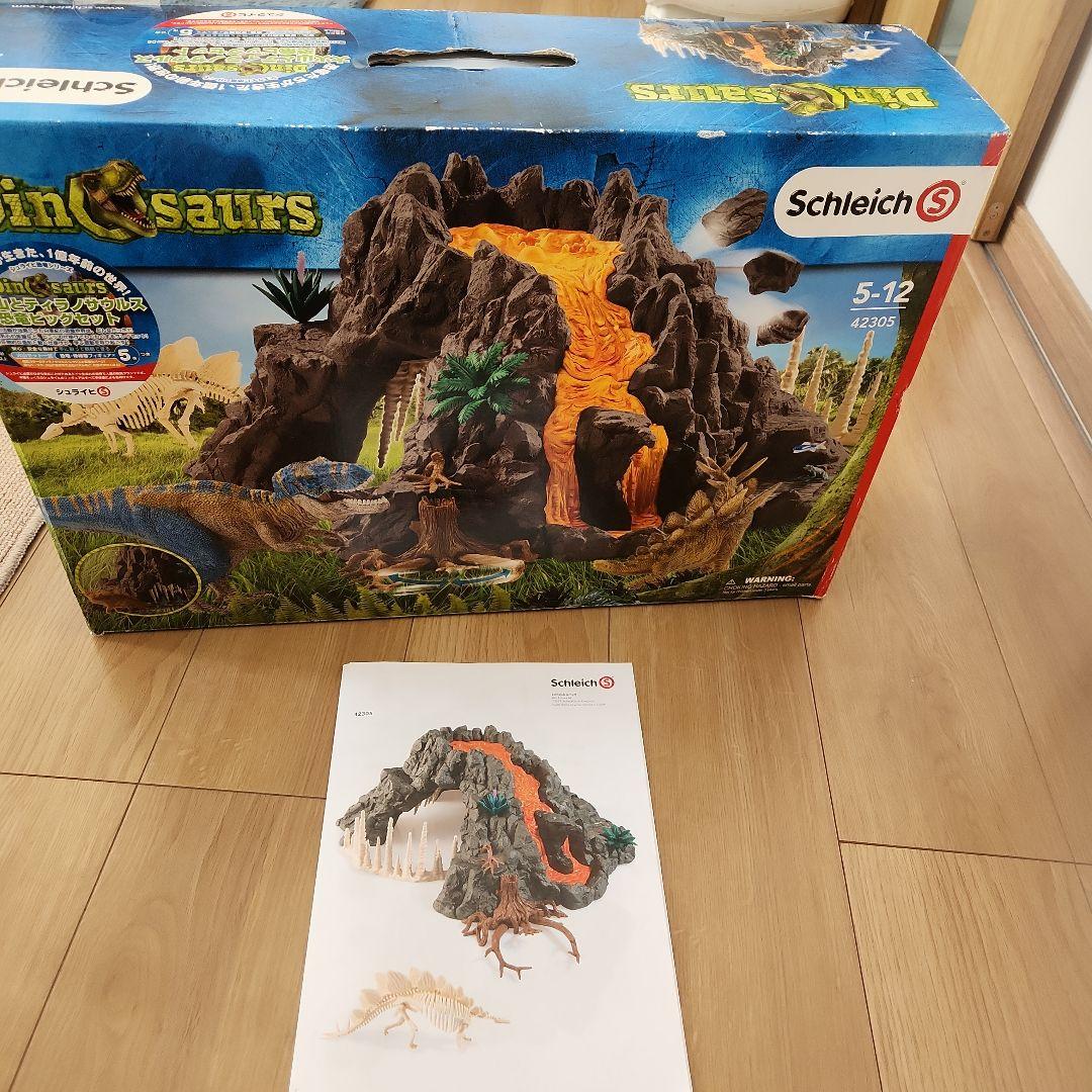 ★ シュライヒ 恐竜 大火山とティラノサウルス恐竜ビッグセット ★ 42305