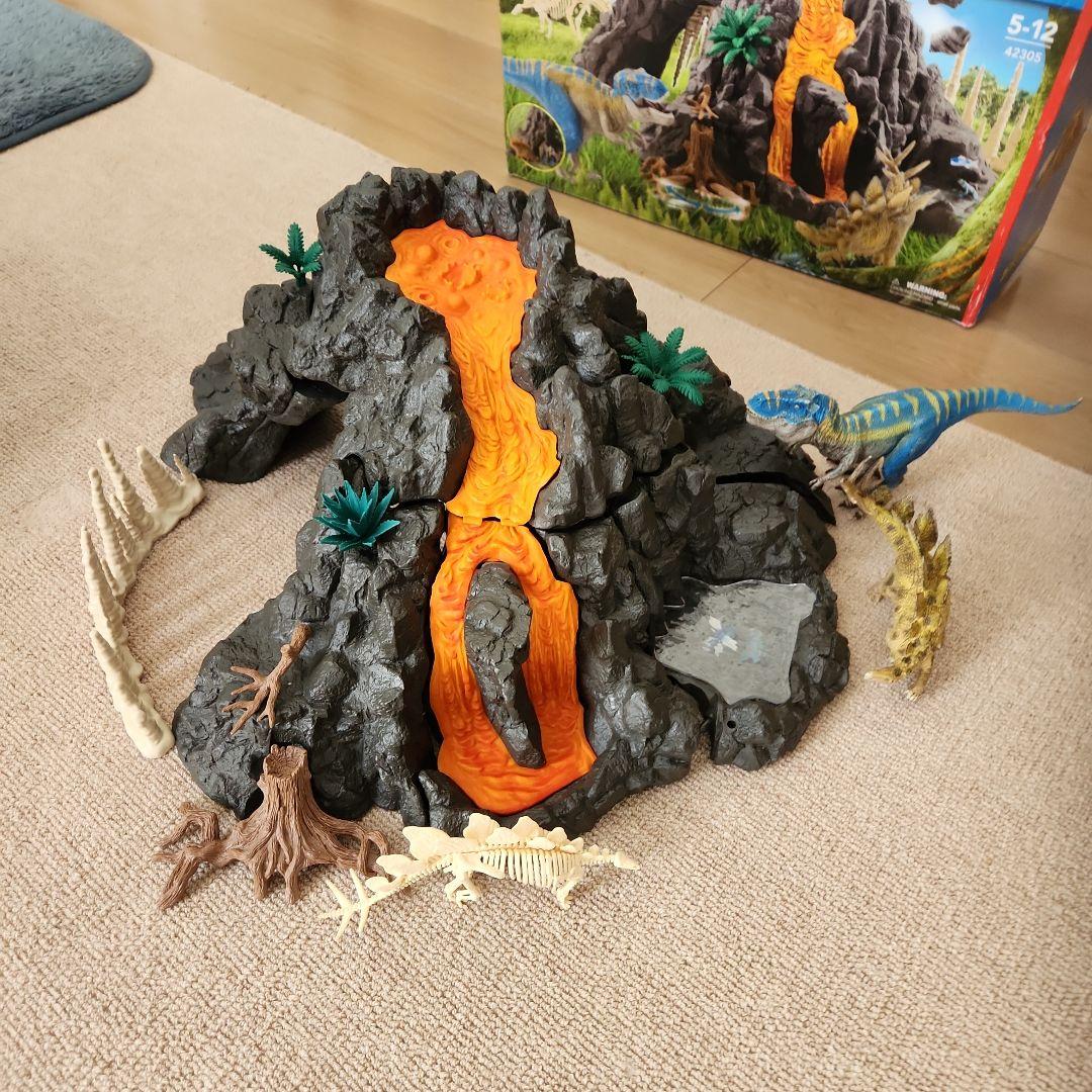 ★ シュライヒ 恐竜 大火山とティラノサウルス恐竜ビッグセット ★ 42305