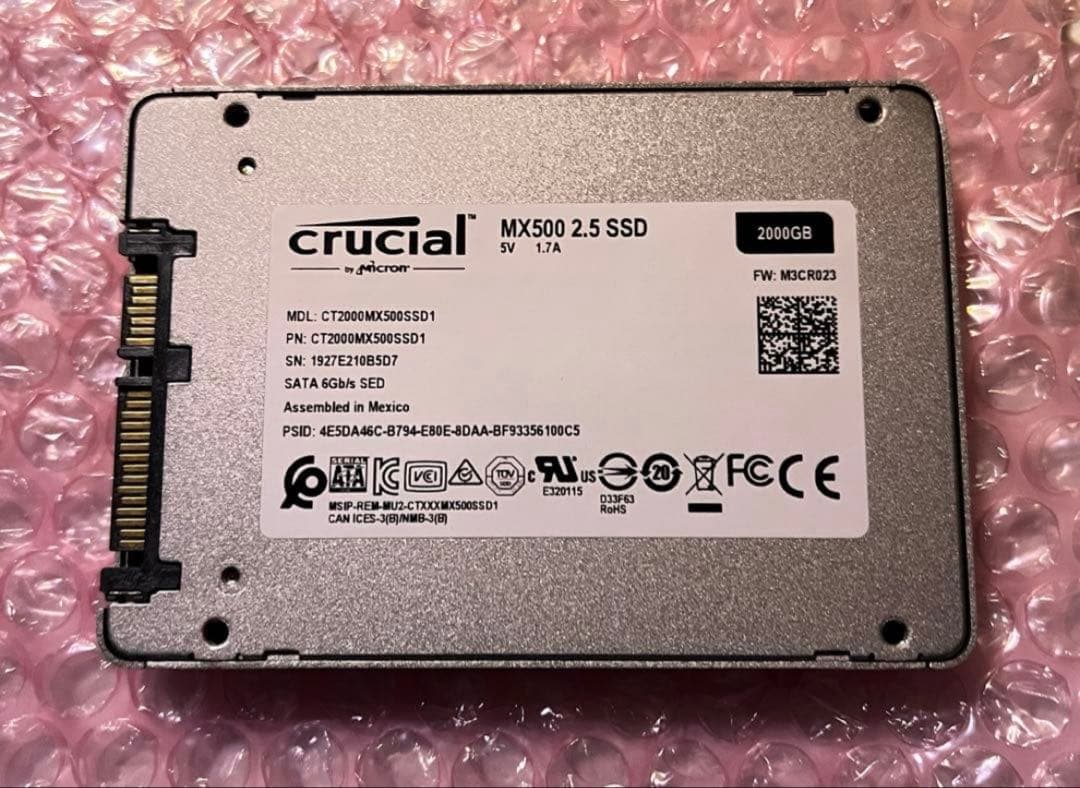 crucial MX500 2.5インチ SSD 2000GB(2TB)