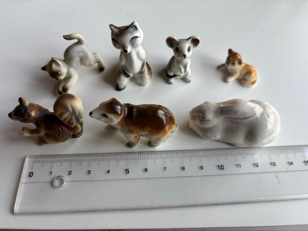 昭和レトロ　陶器製ミニチュア動物セット 約50体
