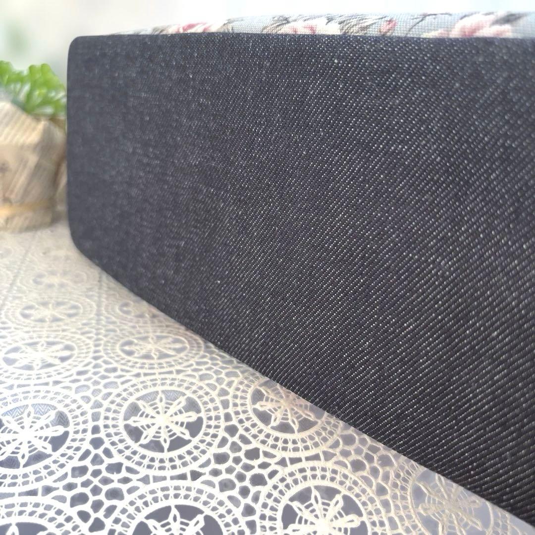 みんみん　あおりがま口バッグ　ハンドメイド