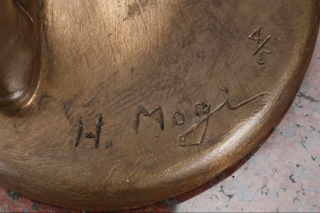 彫刻家 茂木弘之 ブロンズ少女像 彫刻 銅像 限定4/5 女性像 置物 オブジェ