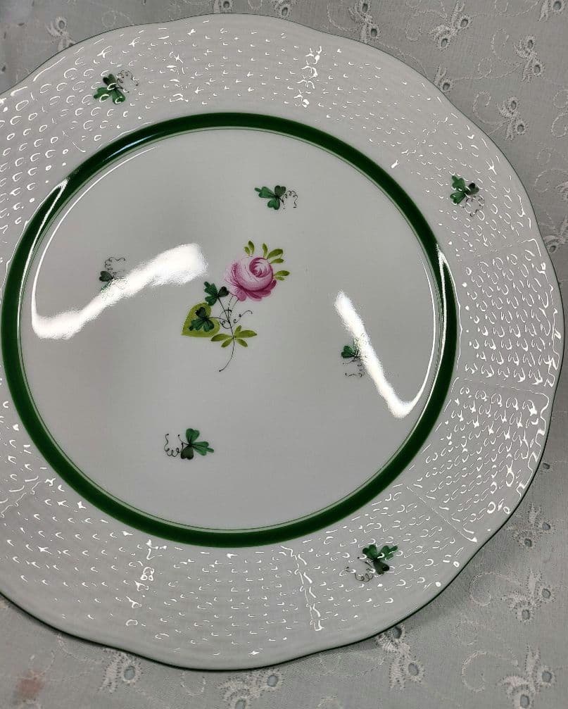 未使用近✨ヘレンド ウィーンの薔薇 プレート 中皿 ピンク ローズ 23cm①