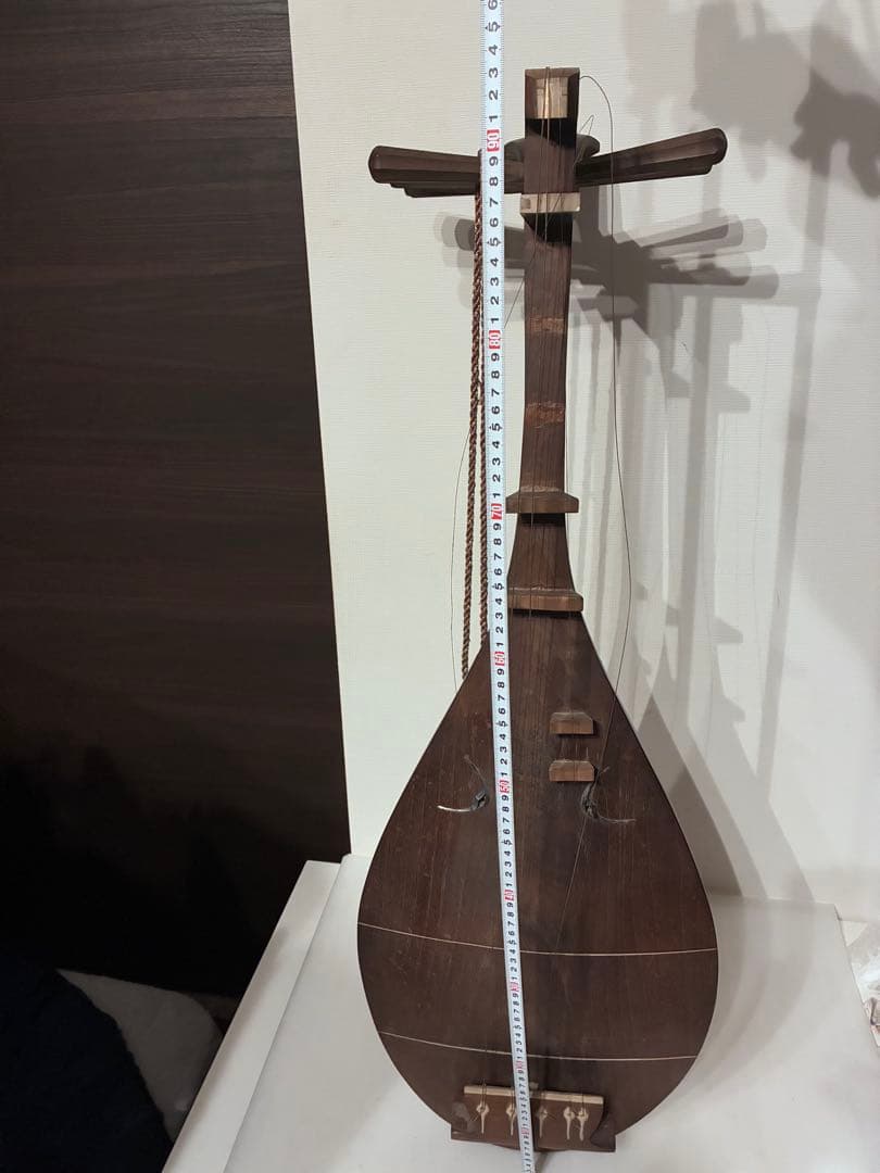 m*u様 筑前琵琶 五弦 レトロ　【ジャンク品】ヴィンテージ　時代物　古美術