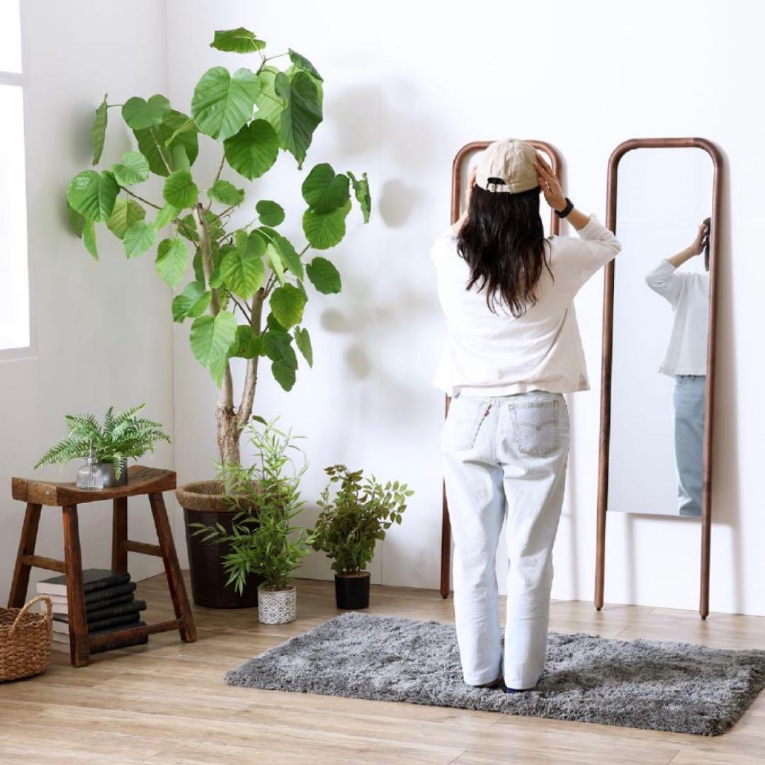 関家具 スタンドミラー 姿見 ウォールナット 新品 定価28600