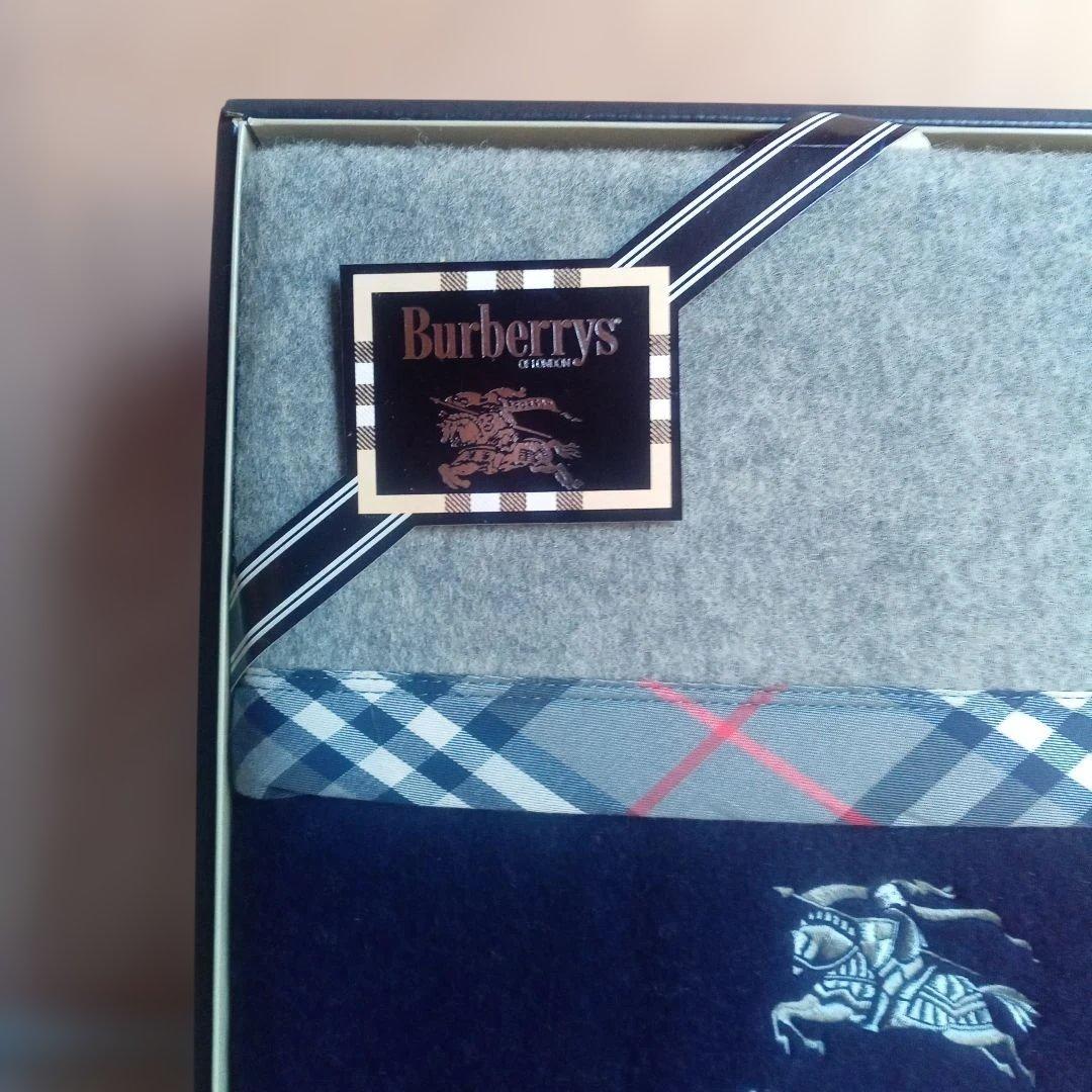 Burberrys ウール100% 綿毛布 140cm x 200cm未使用