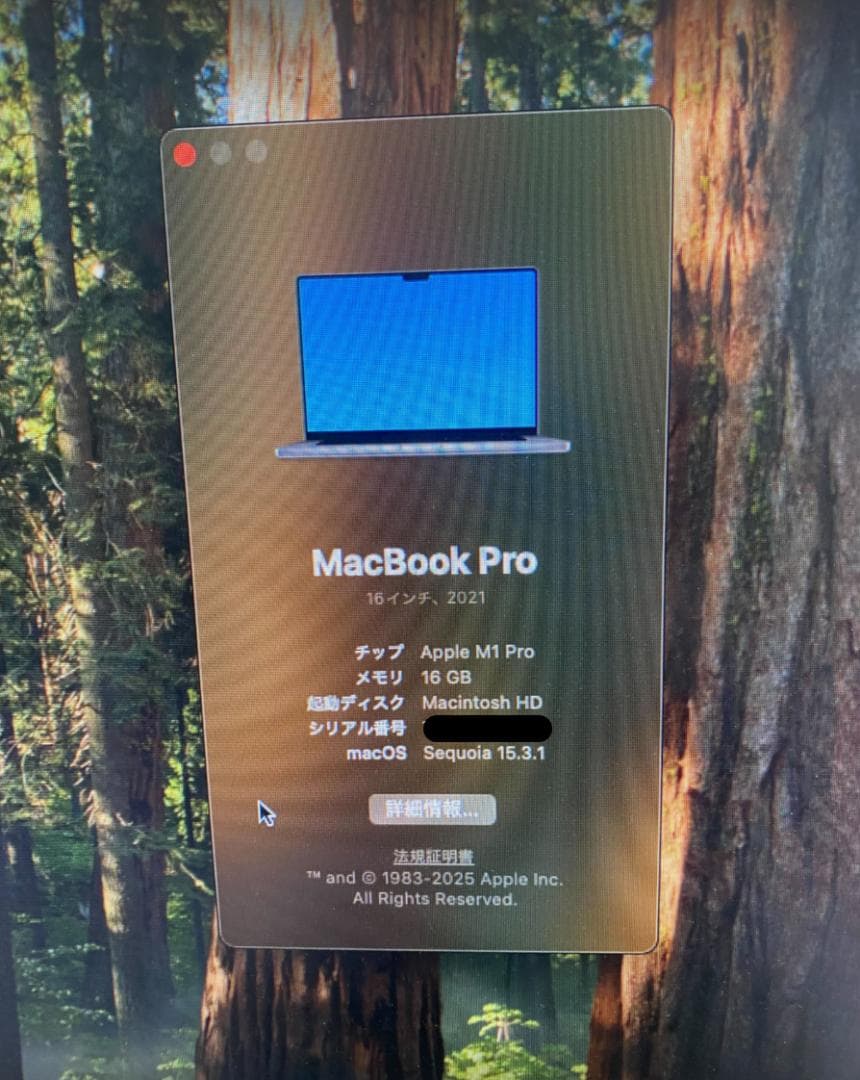 MacBook Pro 16インチ 2021 M1 Pro 16GB 512GB