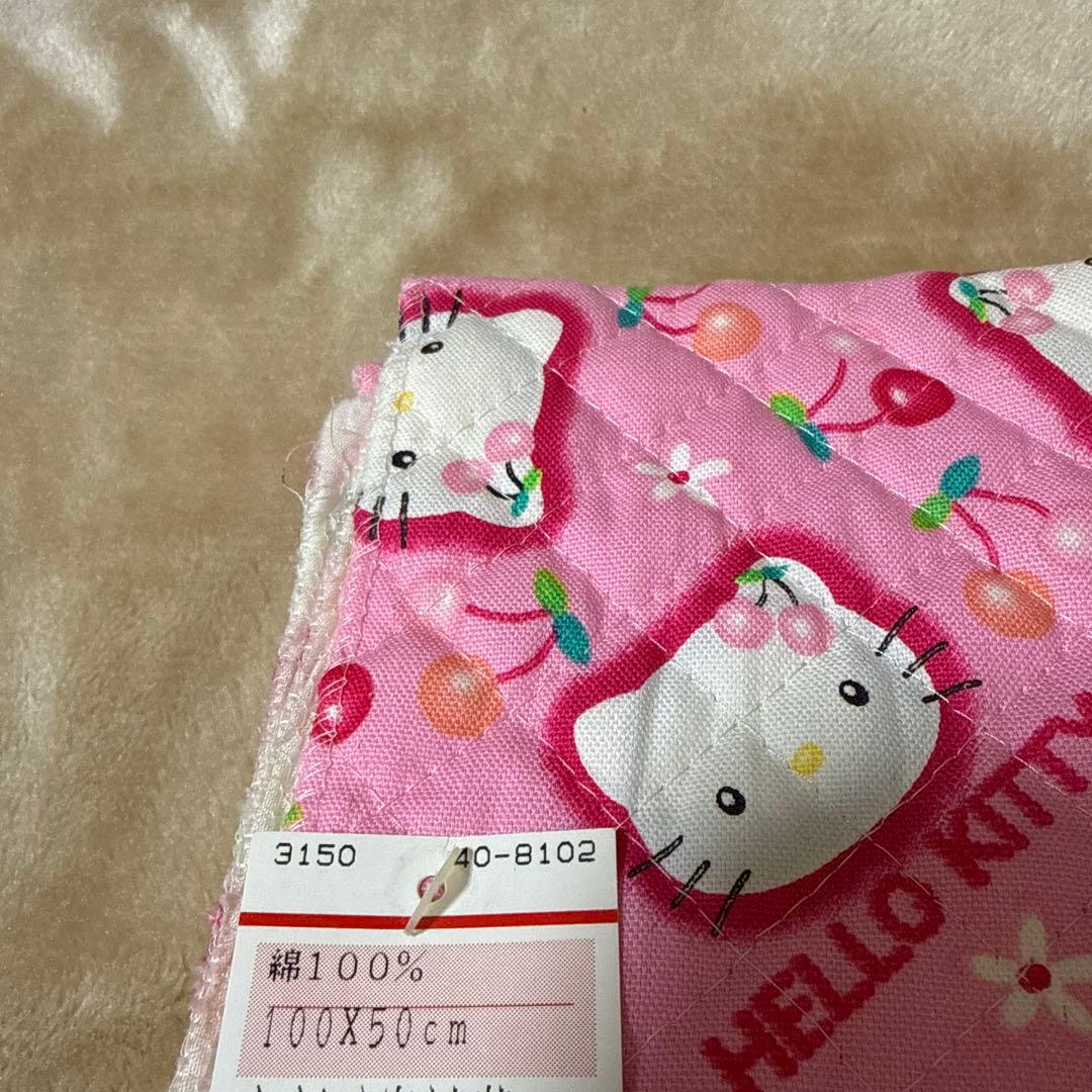 【レア】当時物ハローキティ　キルト生地　未使用タグ付き　100×50cm