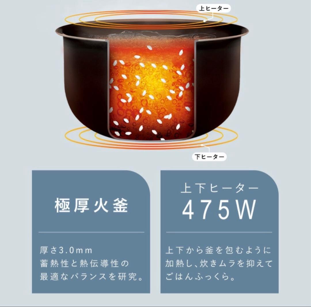 （新品　未使用）IRIS OHYAMA アイリスオーヤマ3合炊飯器 ホワイト