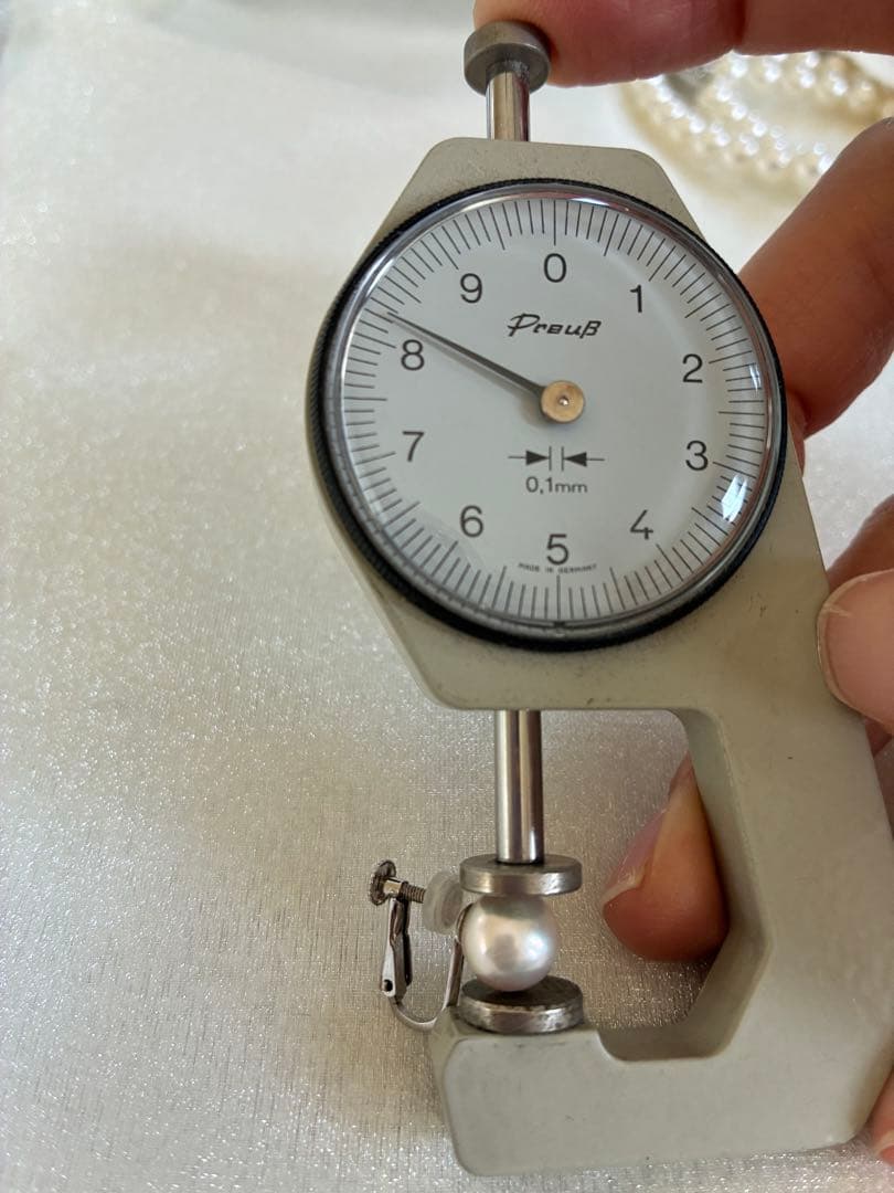 美品✨あこや真珠イヤリング 本真珠 パール 大粒