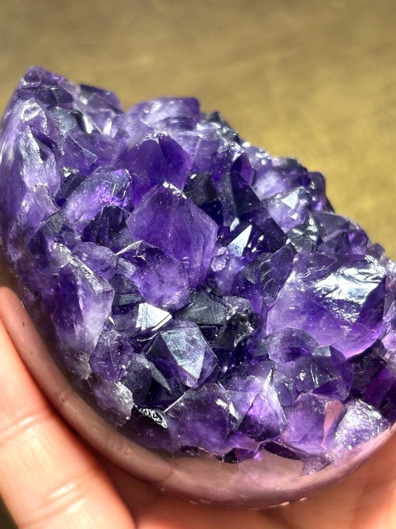 【最高級】ウルグアイ産 アメジスト エッグ クラスター（原石・置物）