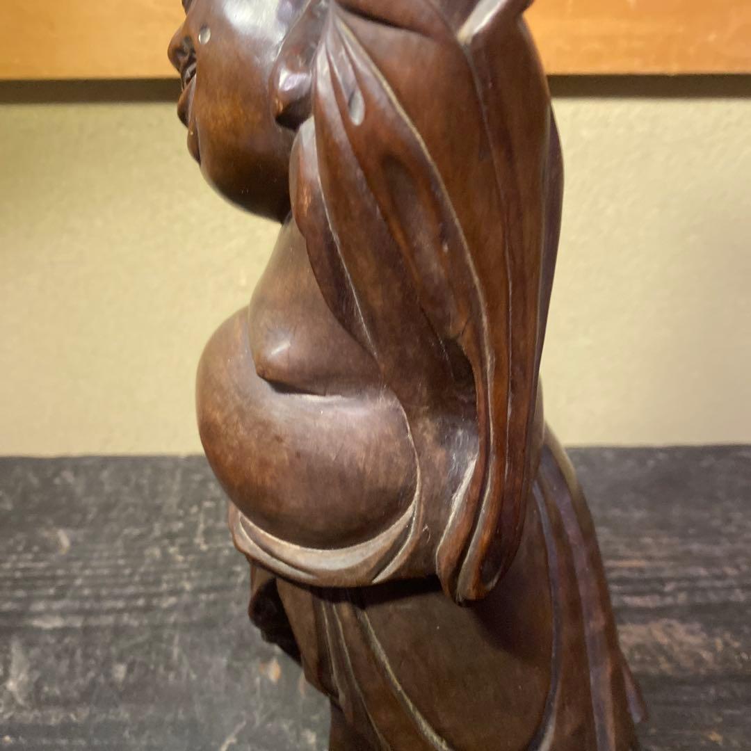 中国古玩　木彫布袋