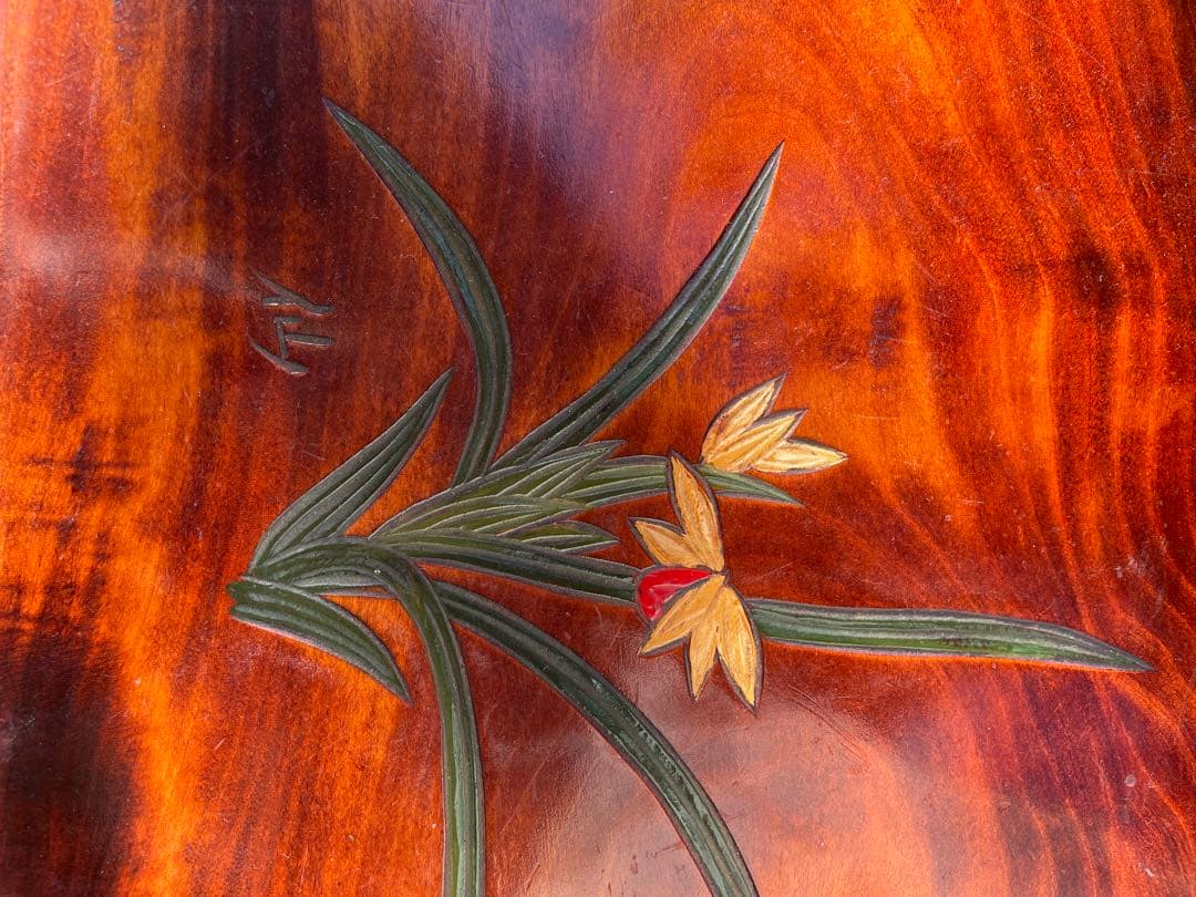 未使用　木製台座　讃岐彫　彫刻　飾り台　床の間