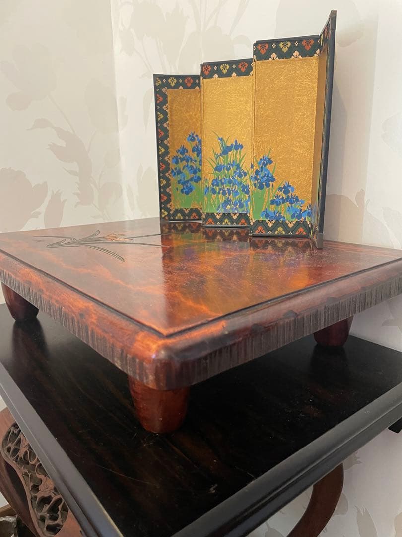 未使用　木製台座　讃岐彫　彫刻　飾り台　床の間