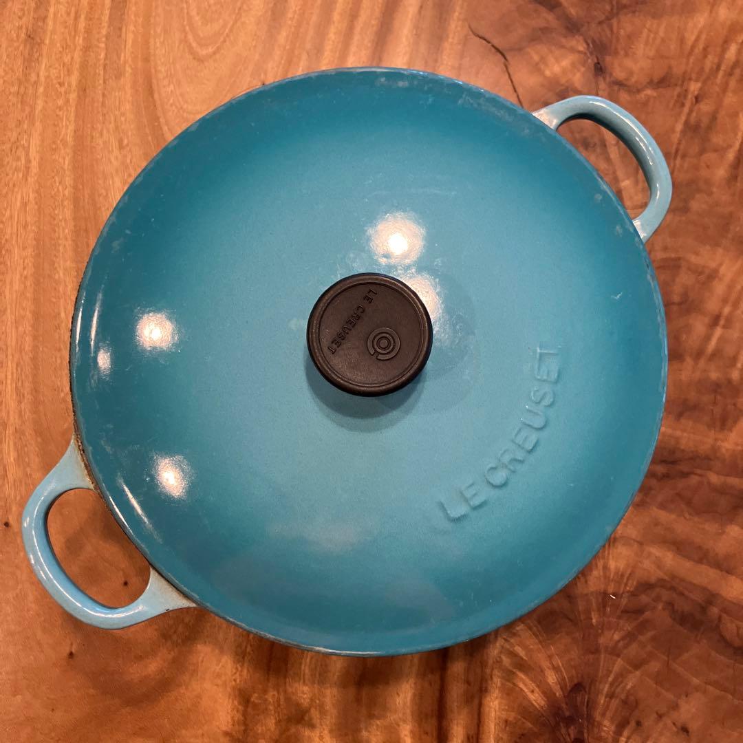 LE CREUSET 両手鍋　コバルトブルー22