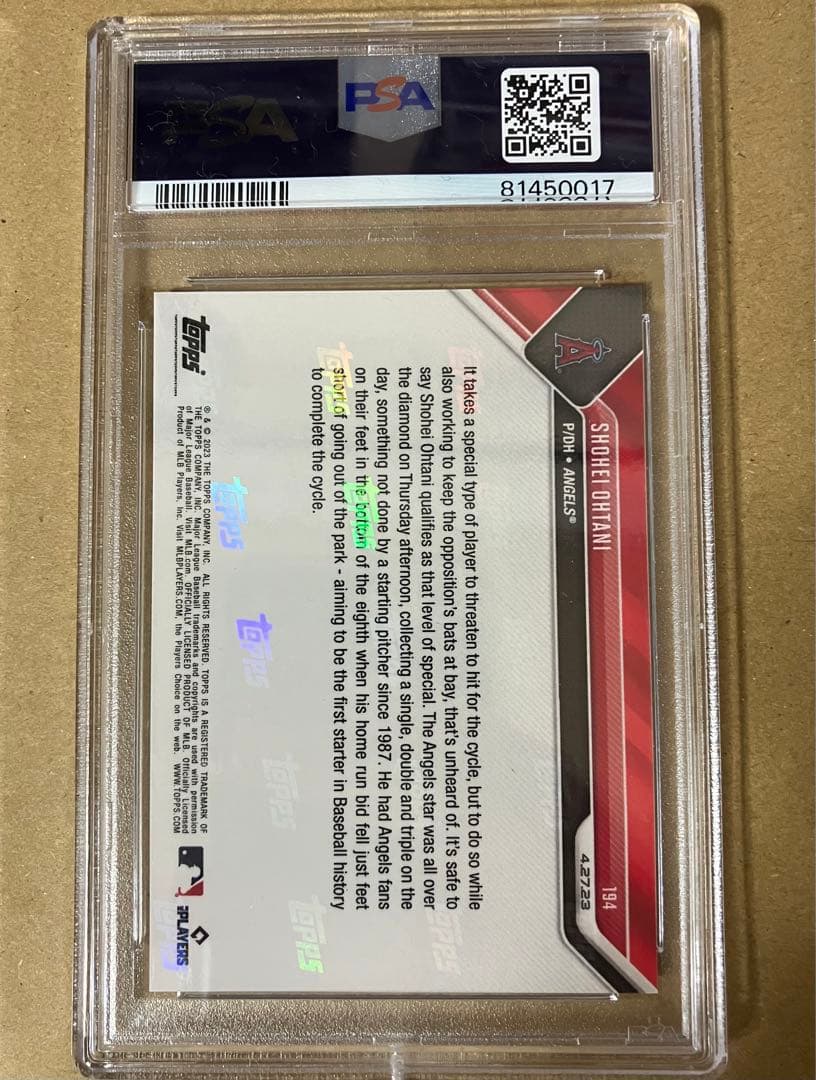 V*a様 2023 topps now 大谷　翔平　25シリ　PSA10 202