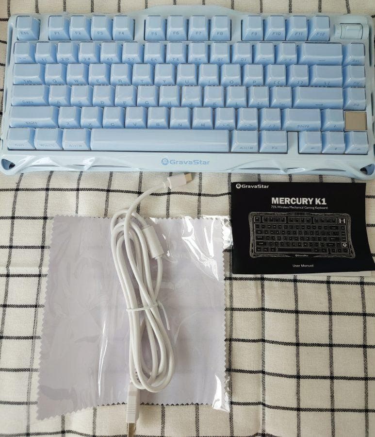 GravaStar Mercury K1 水色 US配列メカニカルキーボード