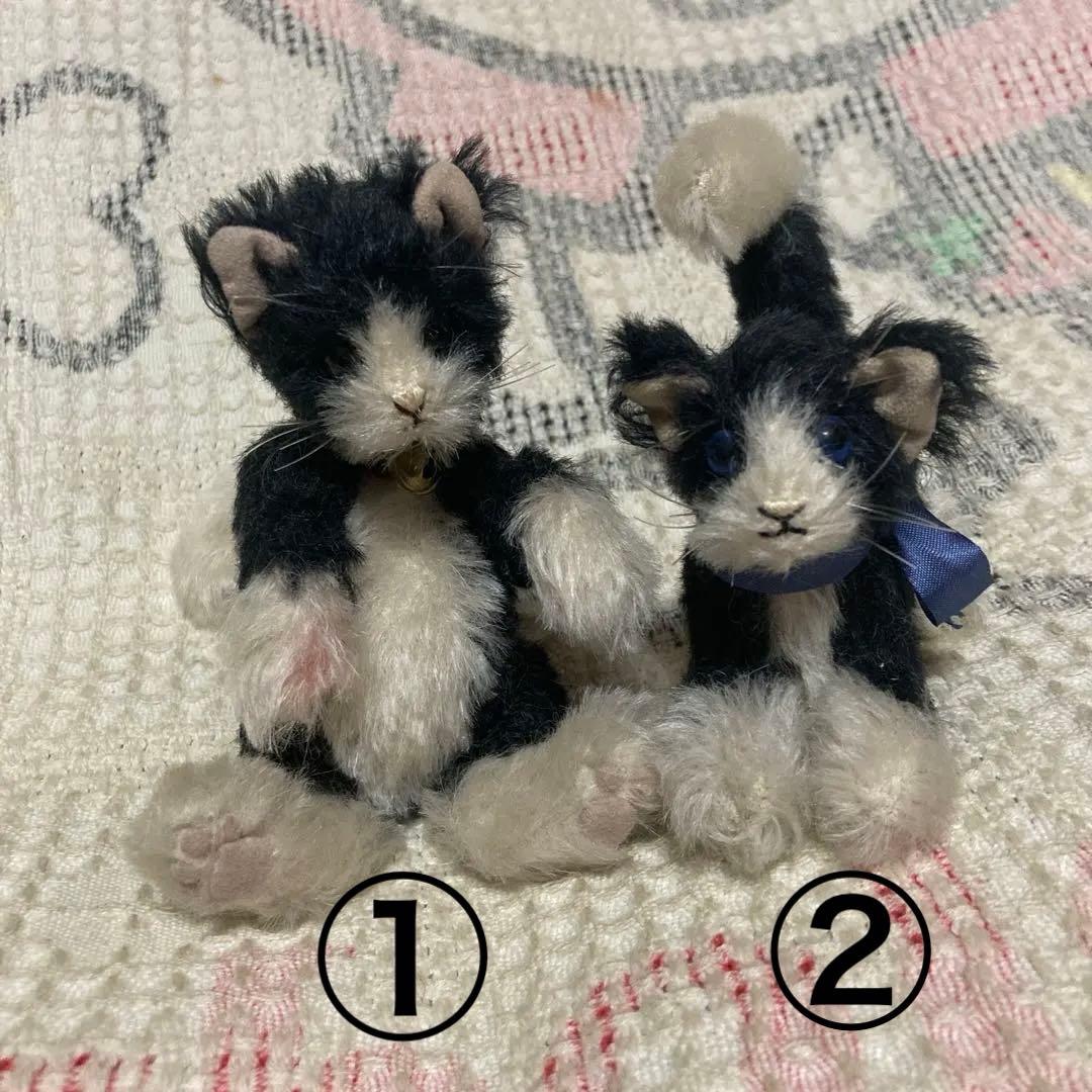ハンドメイド　作家名不明　猫　2こセット　中古品　バラ売り不可