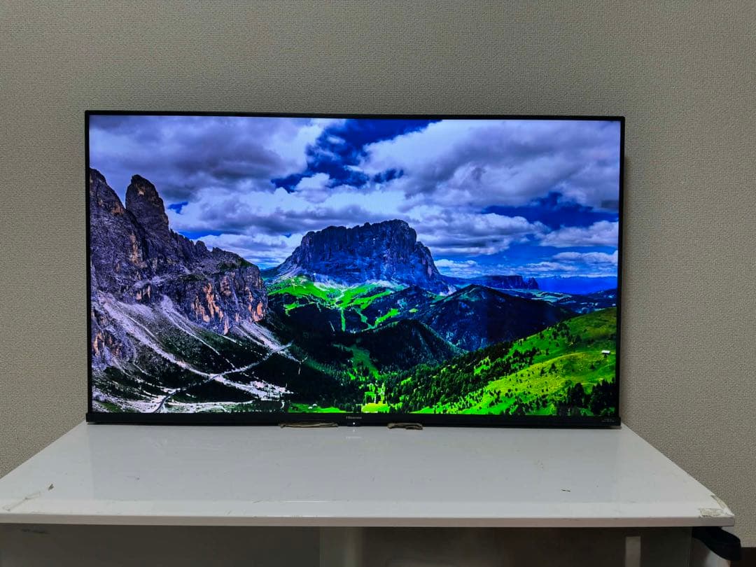 美品 ハイセンス 43V型 液晶テレビ 4Kチューナー内蔵 43E6G 壁掛け用