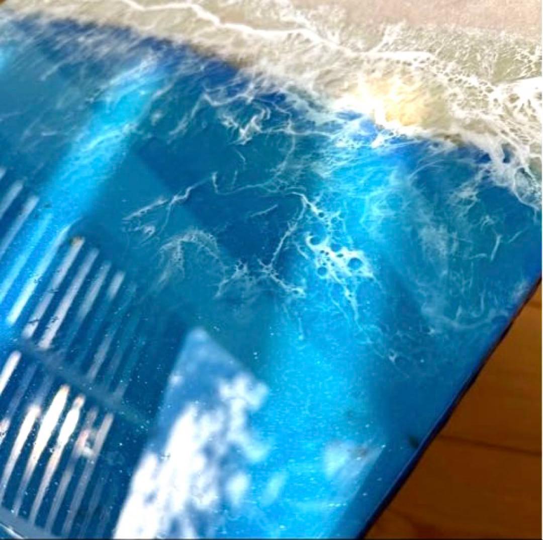 オーシャンアート　海アート　レジンアート　波　インテリア　おしゃれ　青