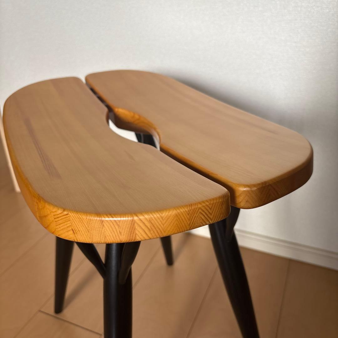 新品アルテック　ピルッカ　Pirkka Stool 44cm ハニー×ブラック