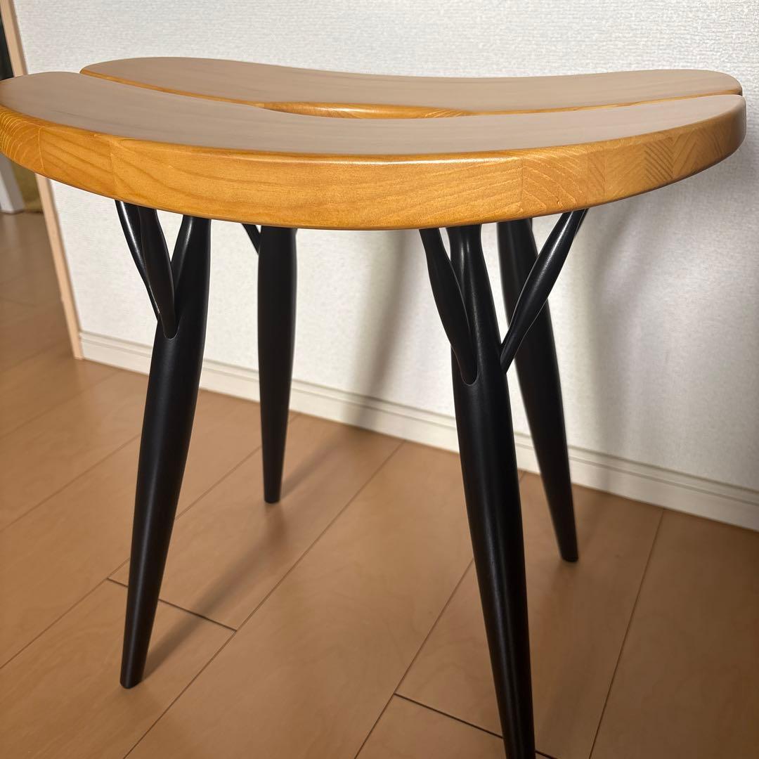 新品アルテック　ピルッカ　Pirkka Stool 44cm ハニー×ブラック
