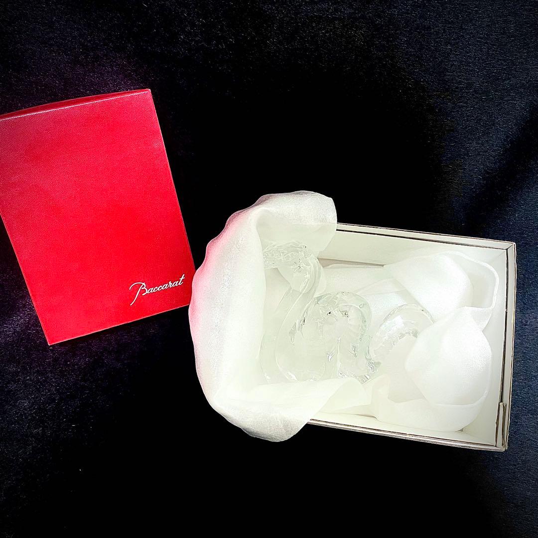 【美品】バカラ クリアクリスタル オーナメント 蛇 ヘビ 巳 干支　美品