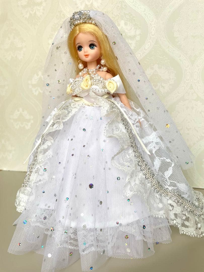 リカちゃん服　ウェディングドレス　7点セット　ハンドメイド