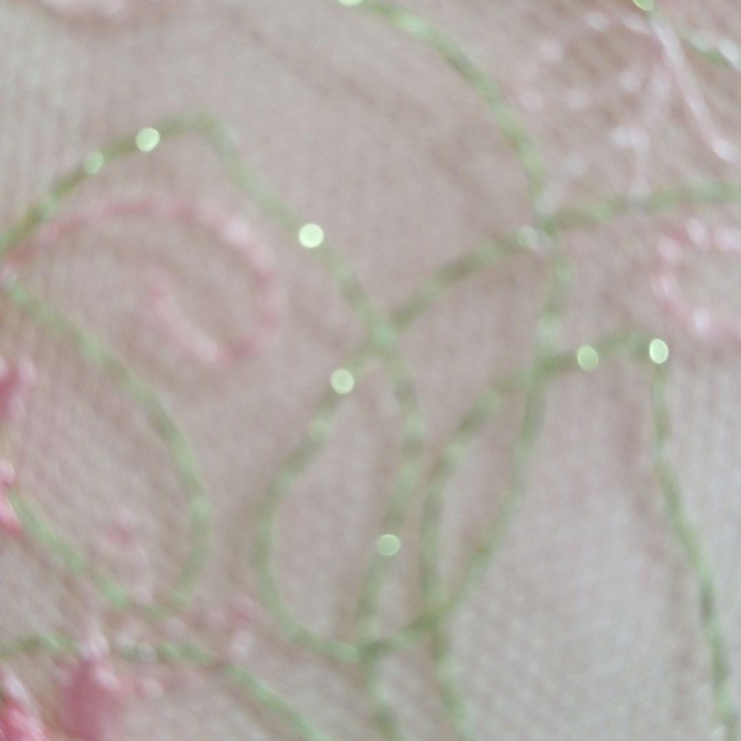 A8★淡いピンク★チュール★キラキラ★お花✿刺繍レース★ハンドメイドマスク