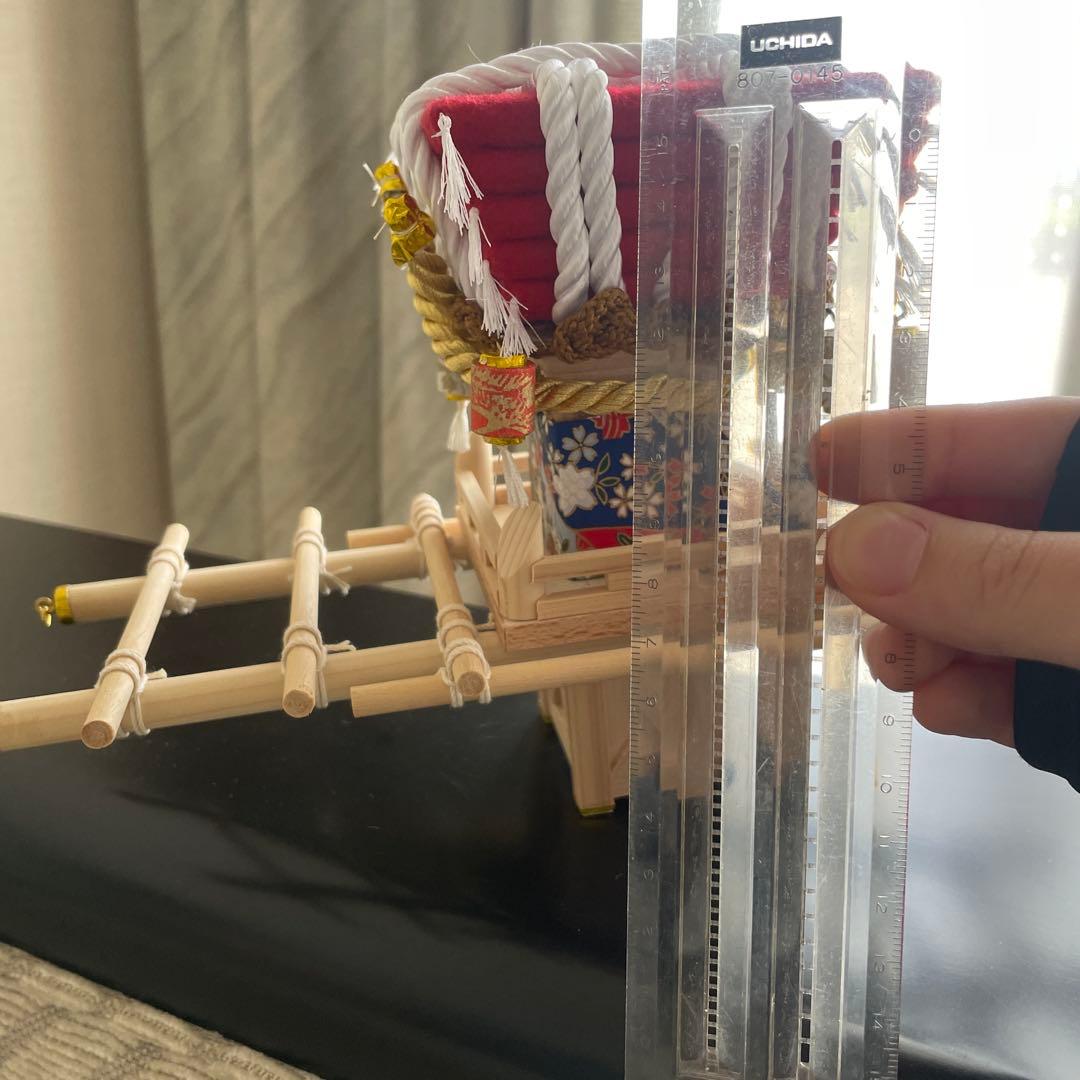 布団だんじり　木製　模型　ミニチュア　ハンドメイド　手作り