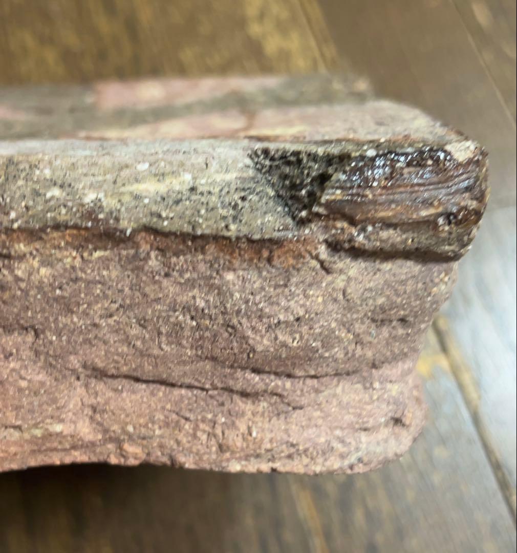 備前焼　台皿・高さ7.4cm！　重さ2.5kg！　贅沢な盛皿