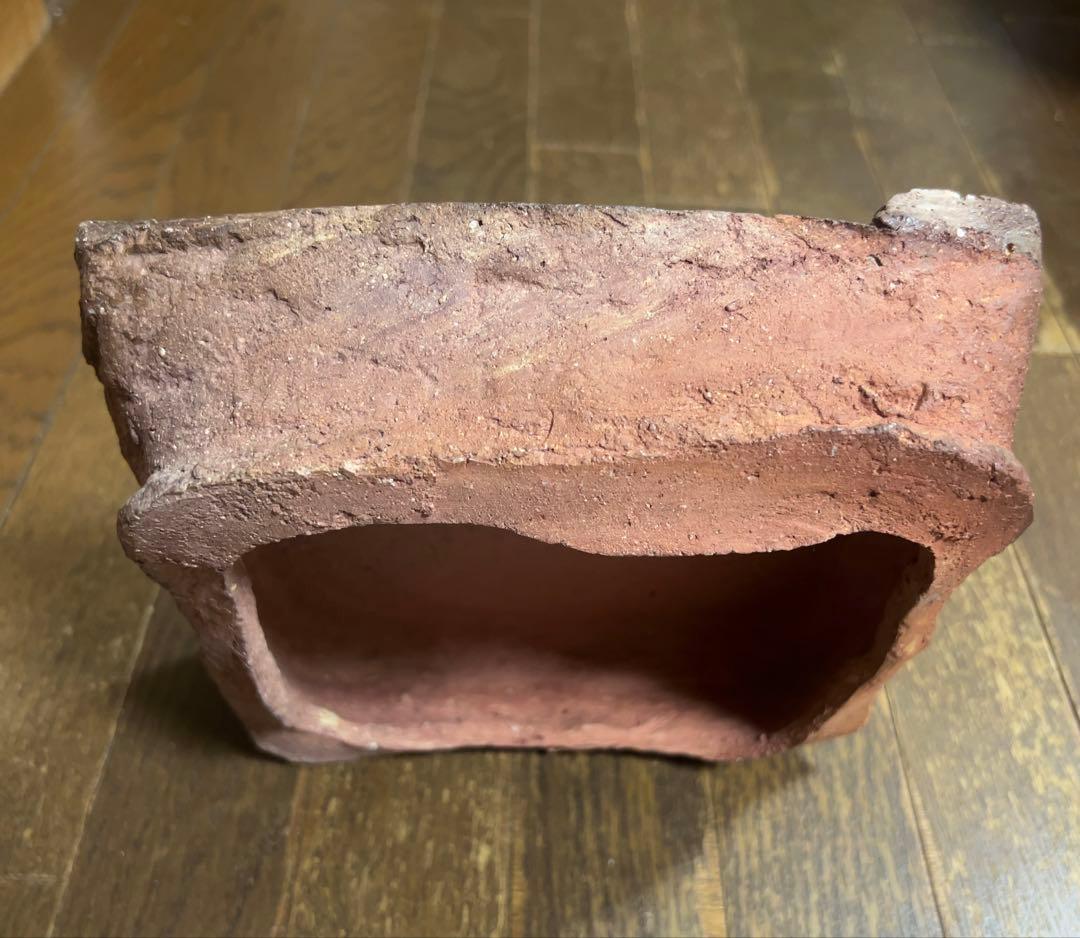 備前焼　台皿・高さ7.4cm！　重さ2.5kg！　贅沢な盛皿