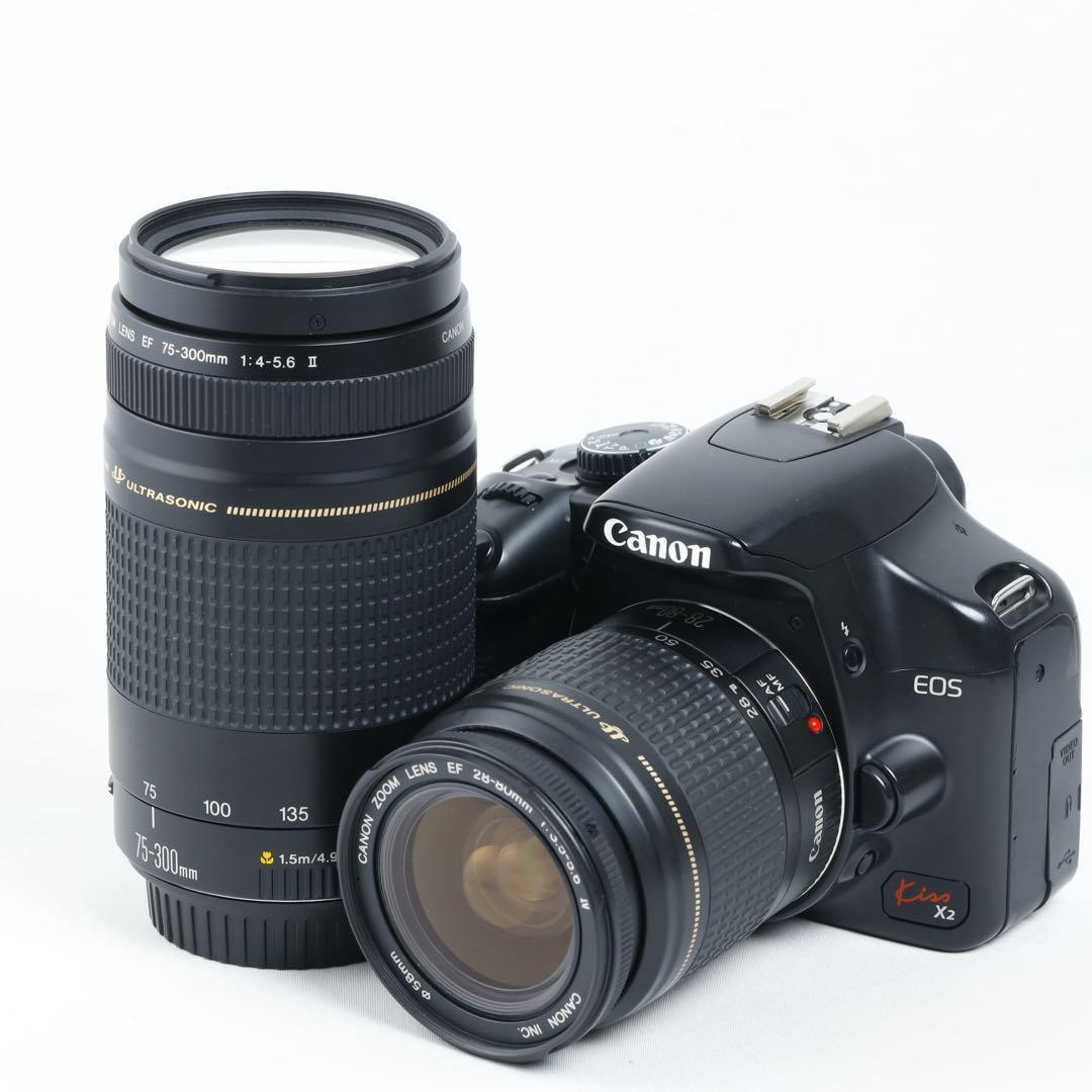 スマホ転送★彡Canon EOS kiss x2★ダブルレンズ★初心者