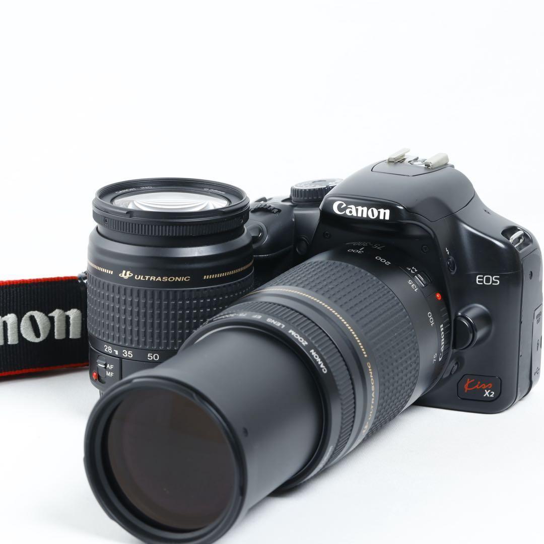 スマホ転送★彡Canon EOS kiss x2★ダブルレンズ★初心者