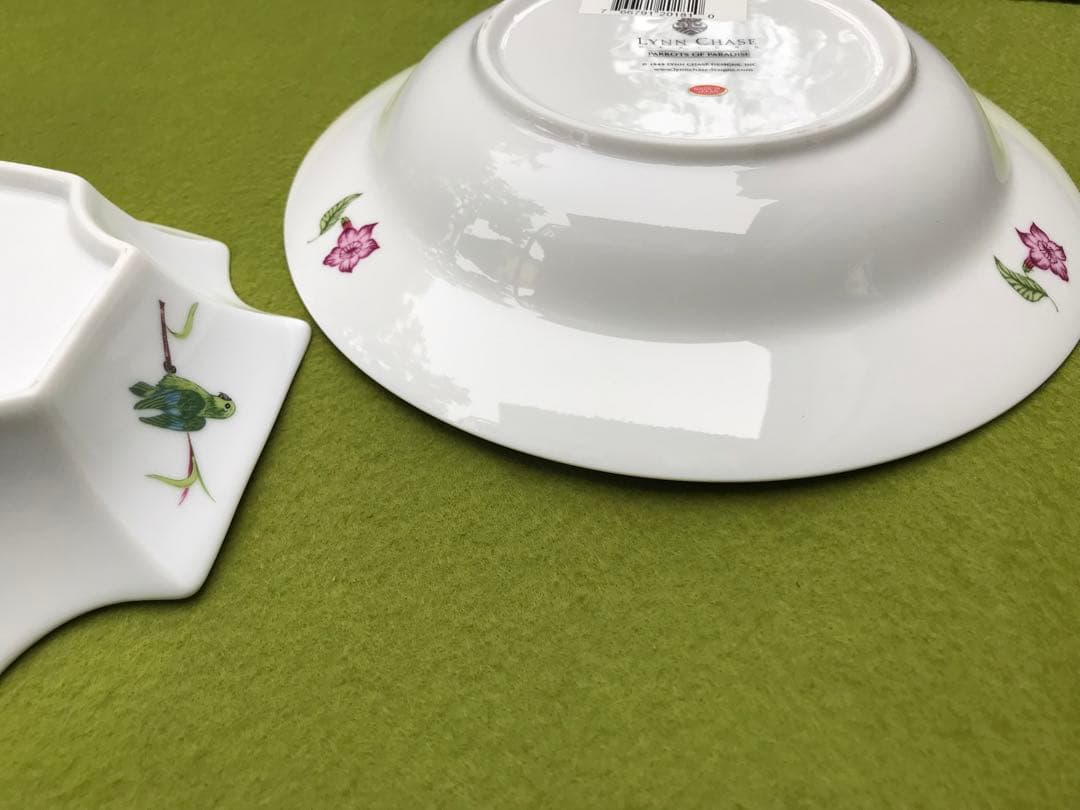 未使用リンチェイス　パロッツオブパラダイス　プレートセット　鳥　オウム　スープ皿