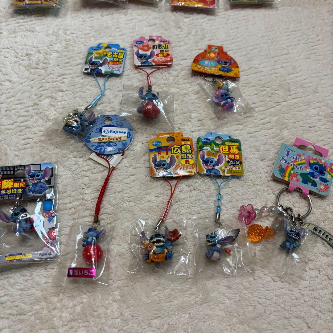 新品　ご当地限定　スティッチ ストラップ キーホルダー等　合計19個セット
