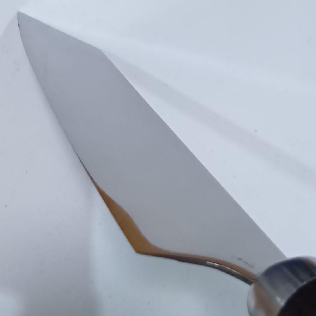 SUS420J2 切付 片刃 牛刀包丁 高炭素鋼ステンレス シェフナイフ 黒檀柄