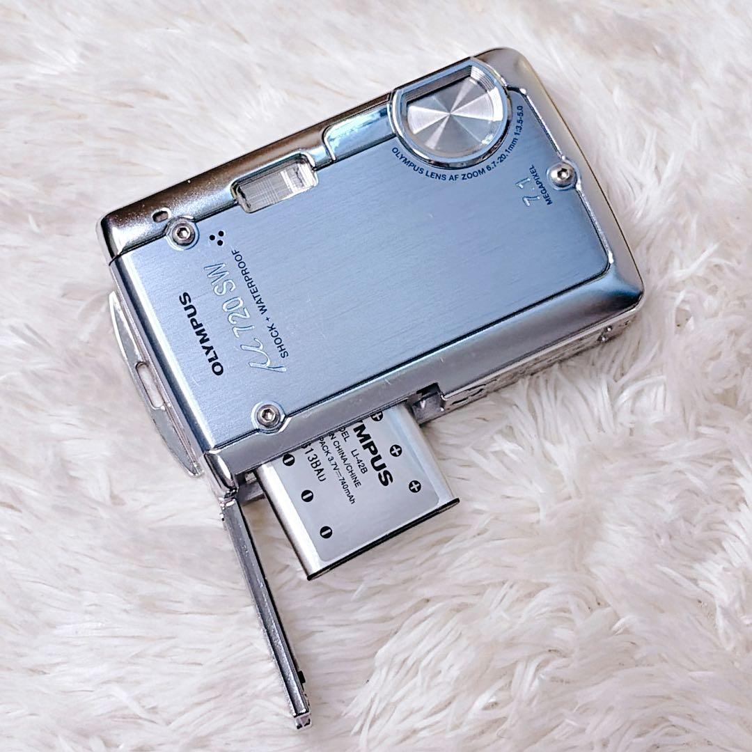 OLYMPUS オリンパス μ 720 SW ミュー デジカメ アクアブルー