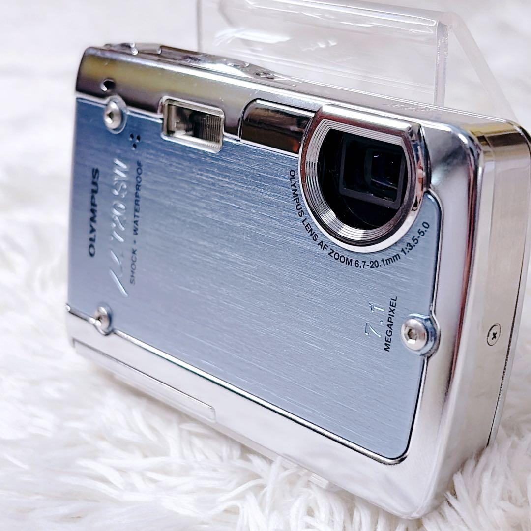 OLYMPUS オリンパス μ 720 SW ミュー デジカメ アクアブルー