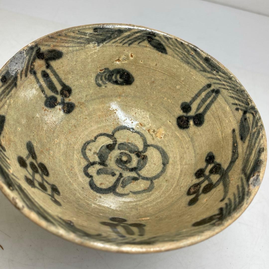 16世紀安南染付高台鉢　タニサ　 木箱付　幅約12.7cm 東R8-0205①