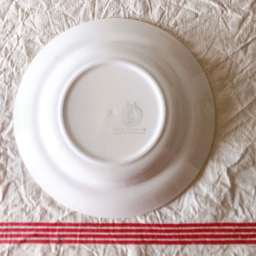 ムーランデルー　バスク柄スーププレート b フランスアンティーク食器　ブロカント