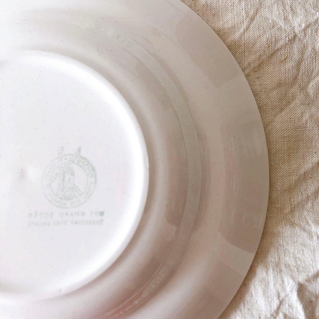 ムーランデルー　バスク柄スーププレート b フランスアンティーク食器　ブロカント