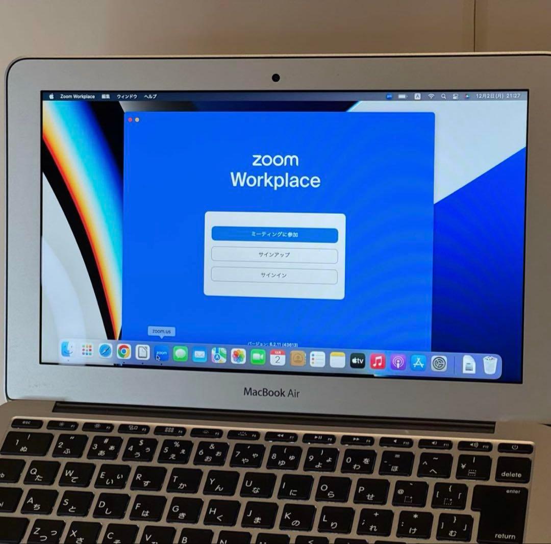 【薄型軽量】MacBook Air 11㌅i5/4GB/128GB 互換オフィス