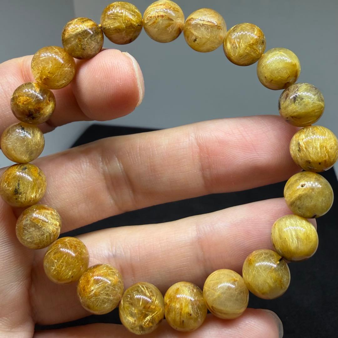 ◯135 天然石 z6328 ゴールド タイチン ルチル クォーツ ヘマタイト◯