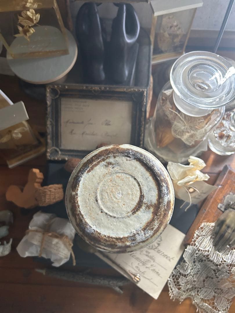 平野日奈子 粉引き カトラリー入れ 花瓶