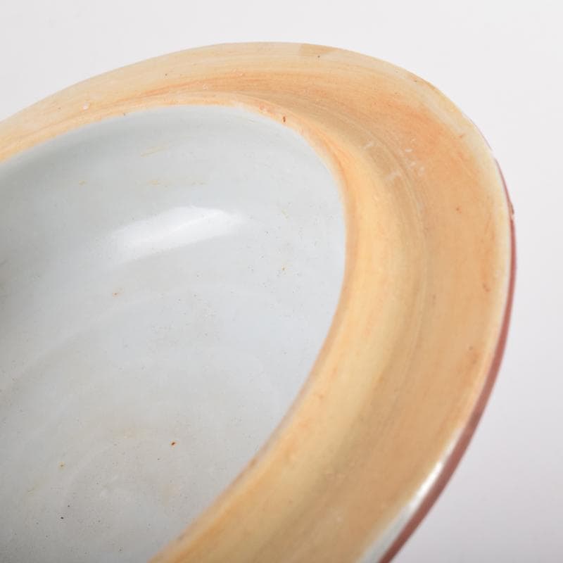 中国　黄地紅彩　雲龍文　蓋壷　N　7192A