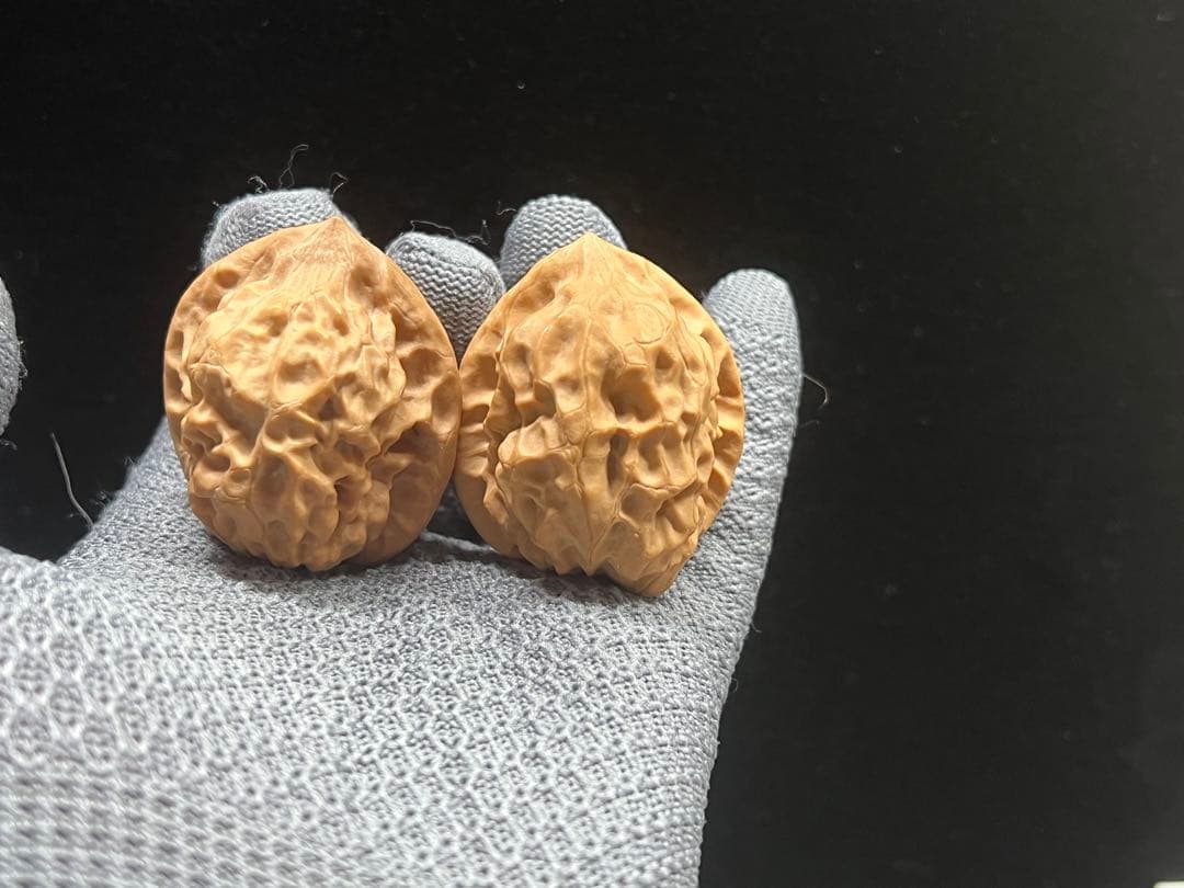 文玩堂：蛤蟆眼文玩胡桃（稀少品）
