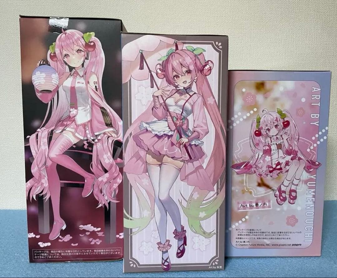 桜ミク AMP＋ 提灯ver フィギュア ぬーどるストッパー　3点セット