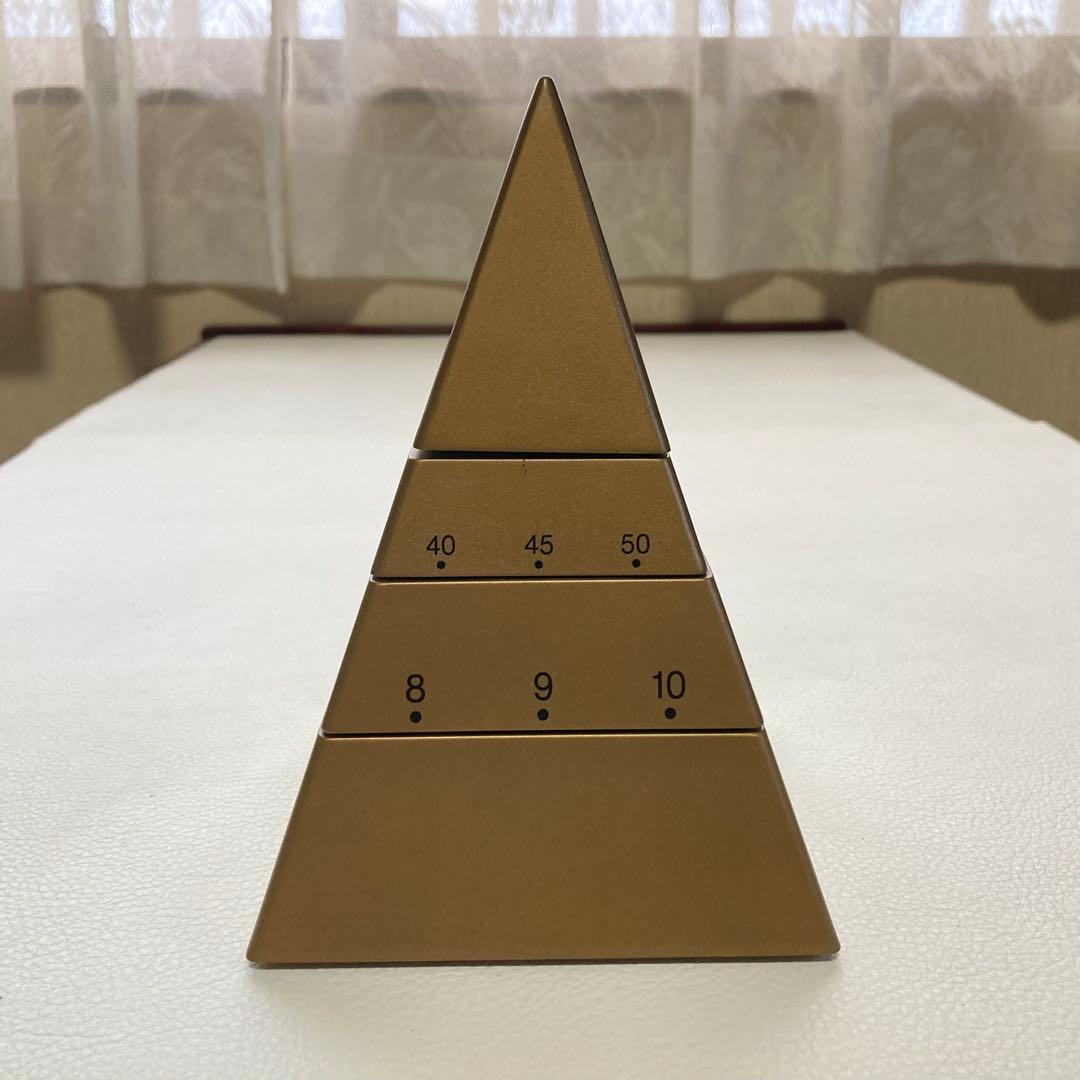TIME PYRAMID 置き時計 ピラミッド型 回転式 ゴールド 置物 レトロ