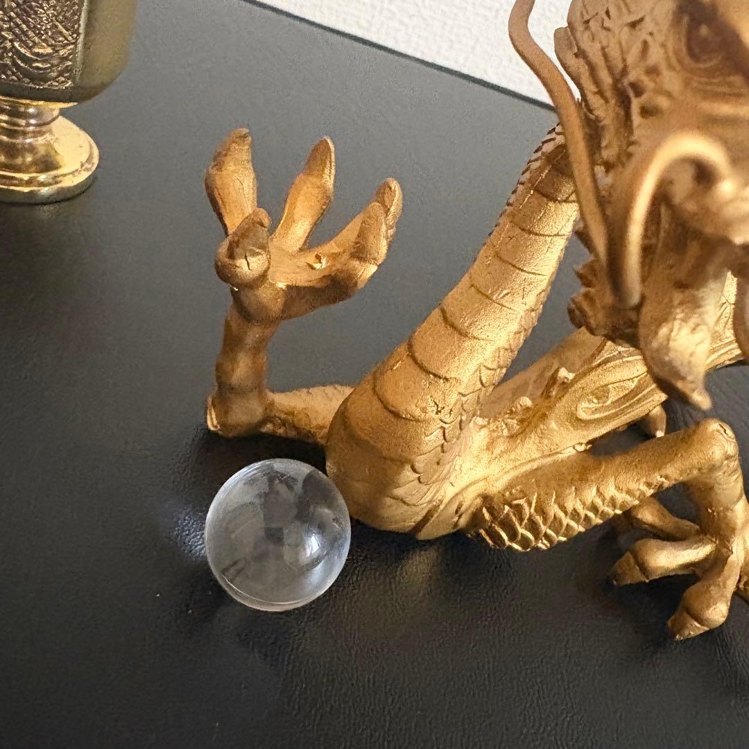 龍の置物 水杯 水晶 銅製 金龍